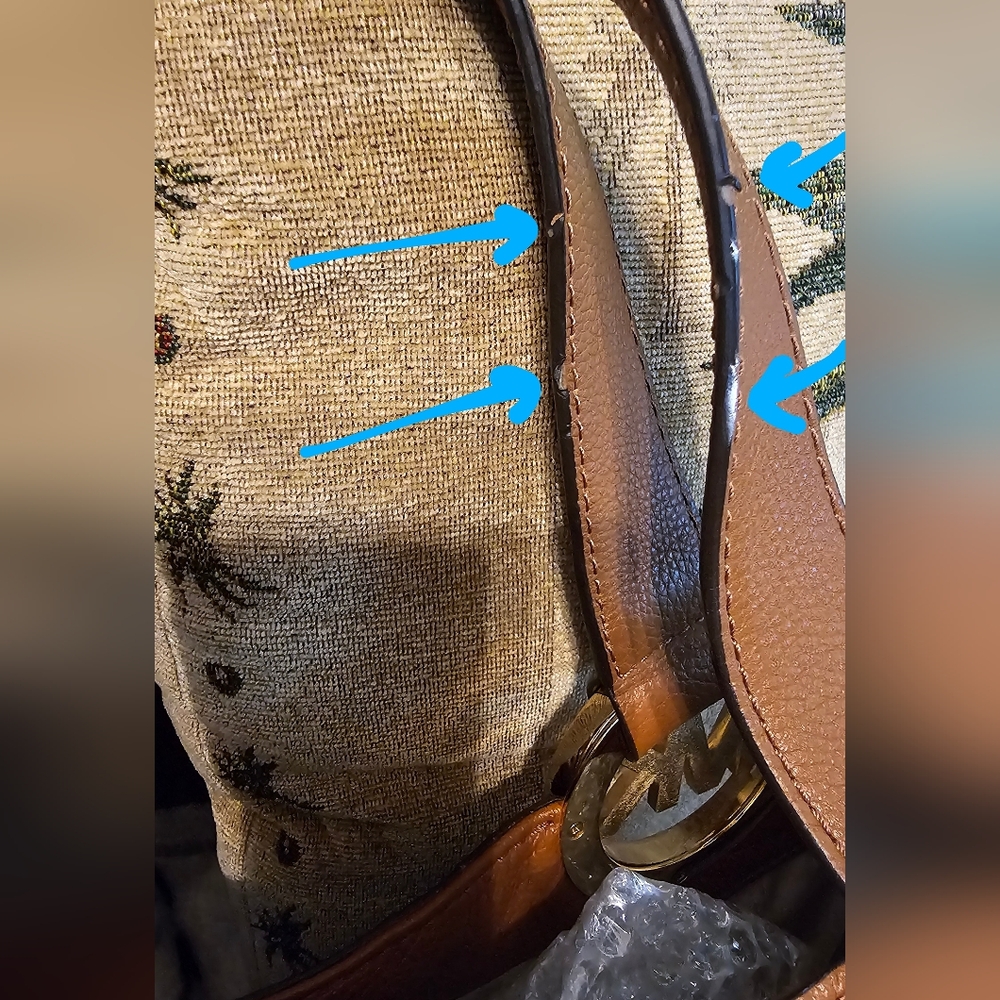 Michael Kors Large Caramel Brown Fulton East West Tote EUC 2 Callouts see pics - Picture 13 of 16